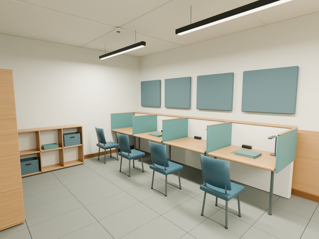 【期間限定価格】3D学習塾 教室 内装 FBX背景素材 blender