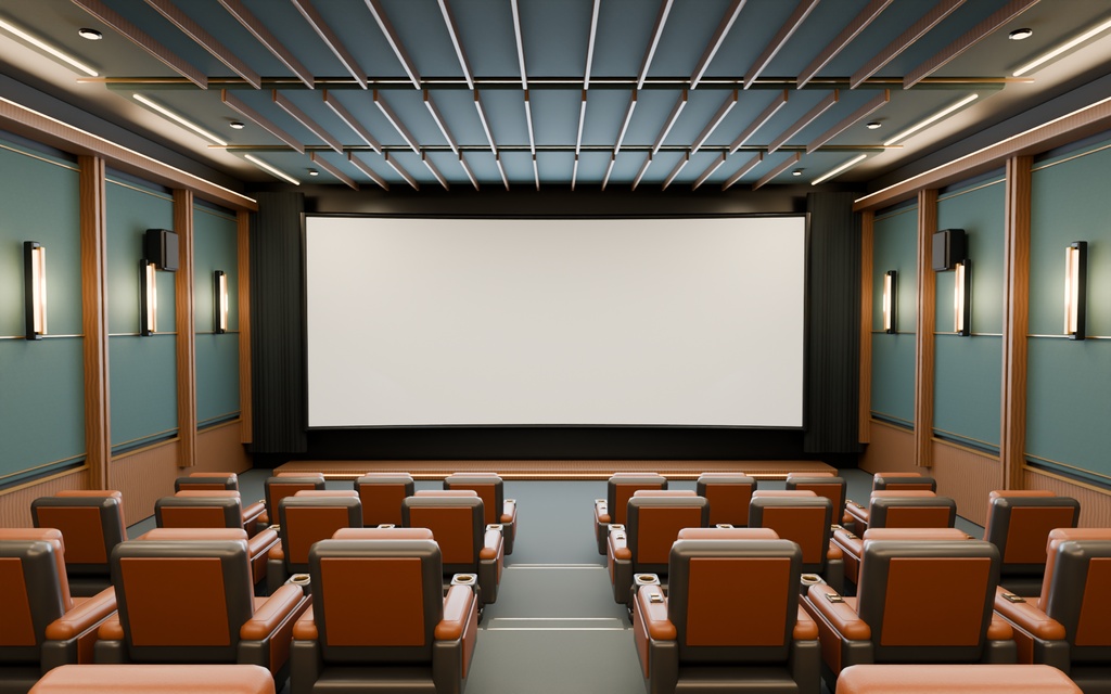 【期間限定価格】3Dプレミアムシート映画館 高品質blender・FBX背景素材