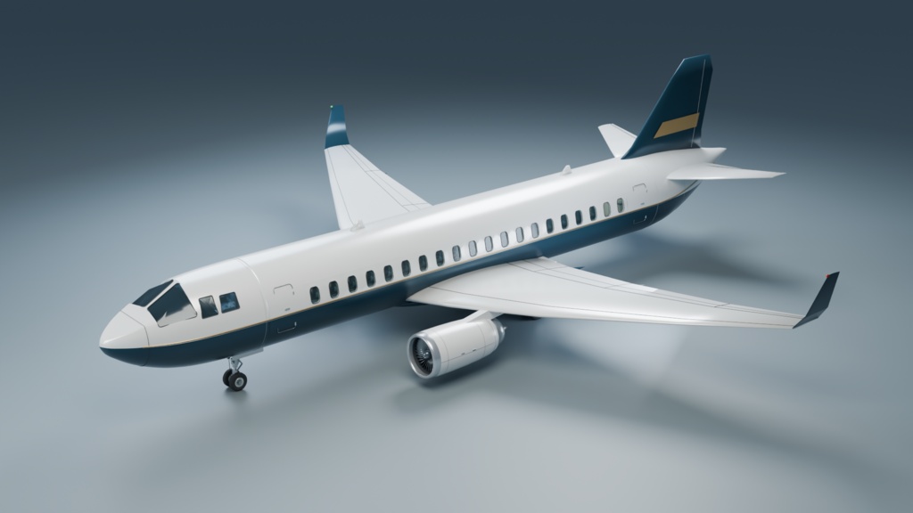 【期間限定価格】内装＋外装 旅客飛行機3D　FBX背景素材blender