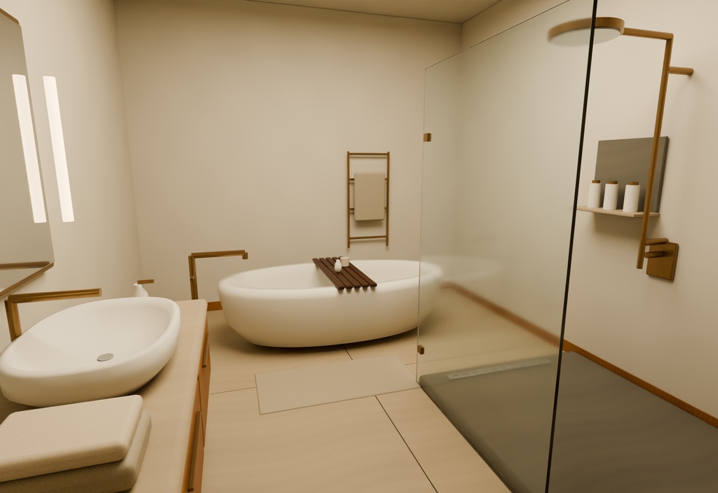 【期間限定価格】3Dモダンな家 内装 高品質blender・FBX背景素材
