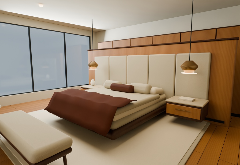 【期間限定価格】3Dモダンな家 内装 高品質blender・FBX背景素材