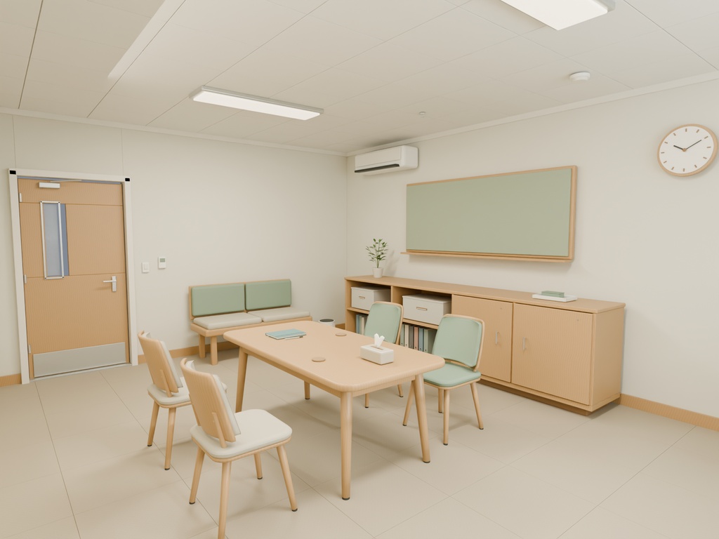 【期間限定価格】3Dカウンセリング 面談室 FBX背景素材blender