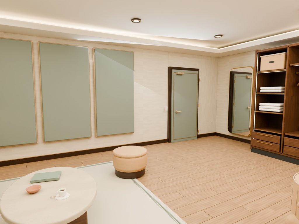 【期間限定価格】3D 芸能 楽屋内装 FBX背景素材blender