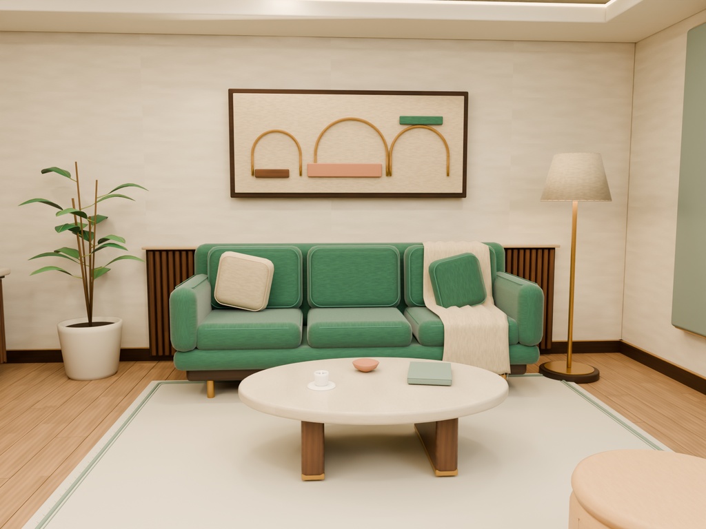 【期間限定価格】3D 芸能 楽屋内装 FBX背景素材blender