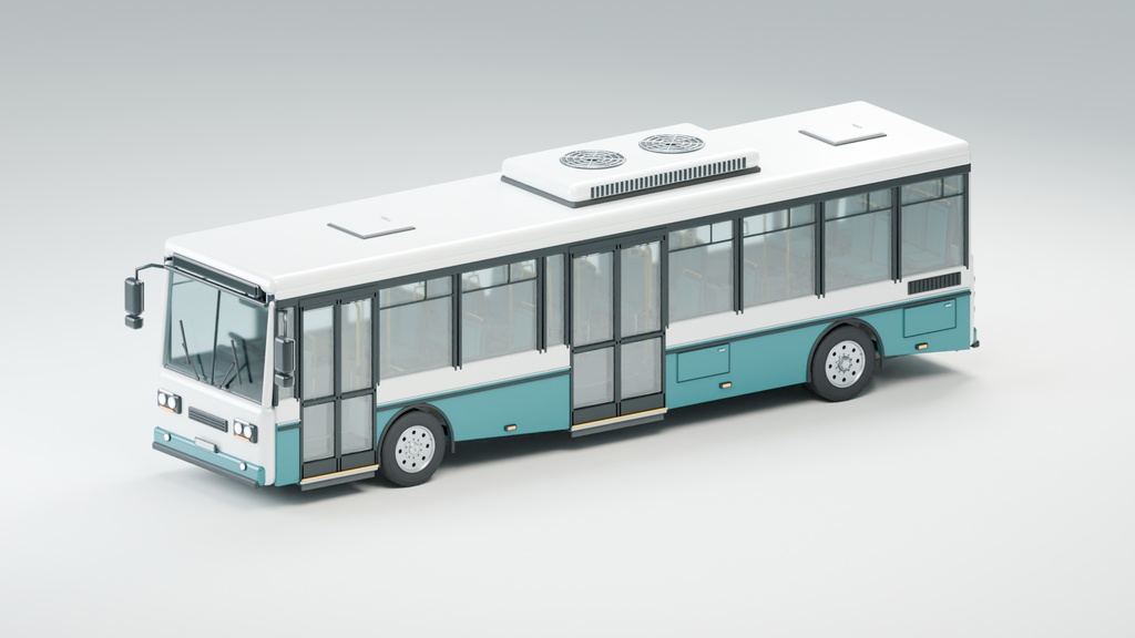 【期間限定価格】3Dバス外装+内装込み 高品質blender・FBX背景素材