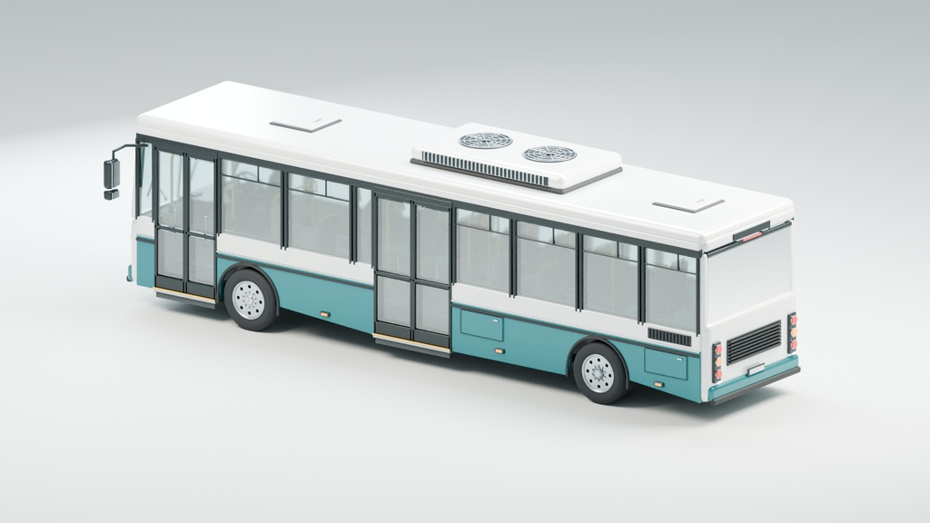 【期間限定価格】3Dバス外装+内装込み 高品質blender・FBX背景素材
