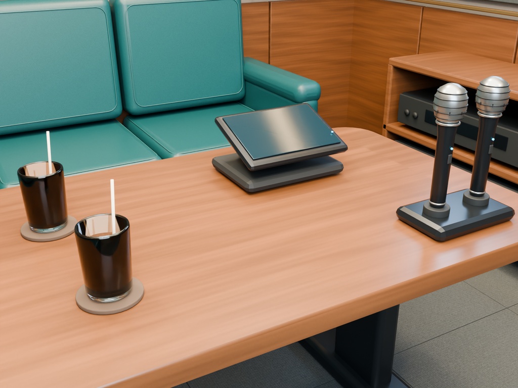 【期間限定価格】3Dカラオケボックス内装 高品質blender FBX背景素材