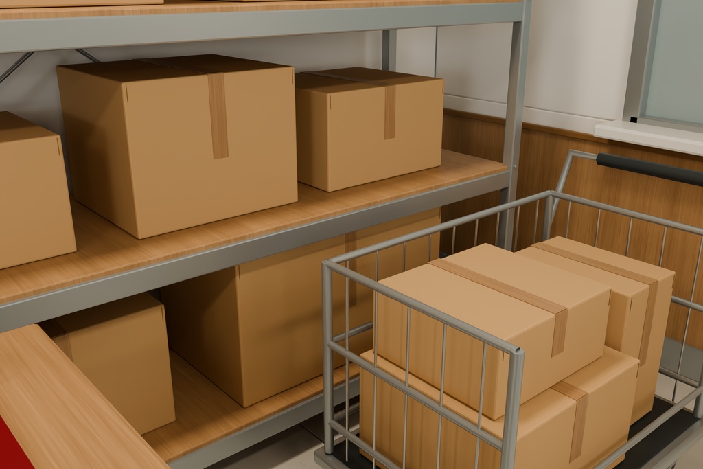 【期間限定価格】3D郵便局 内装 高品質blender FBX背景素材