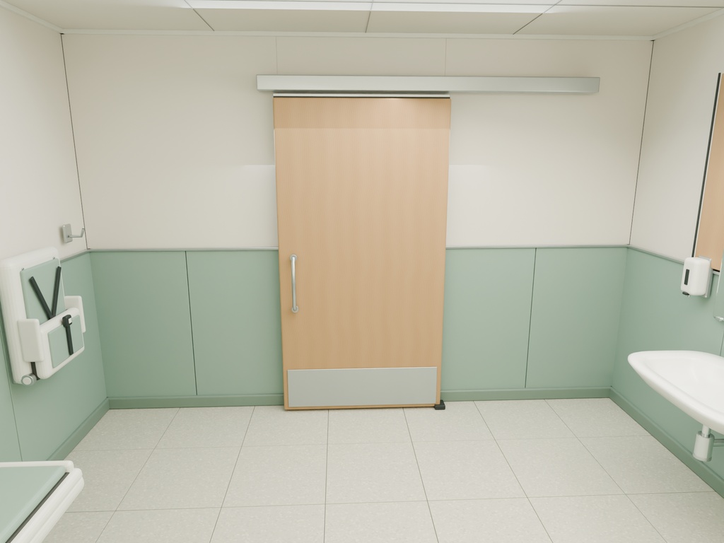 3D背景素材 多目的(バリアフリー)トイレ FBX blender