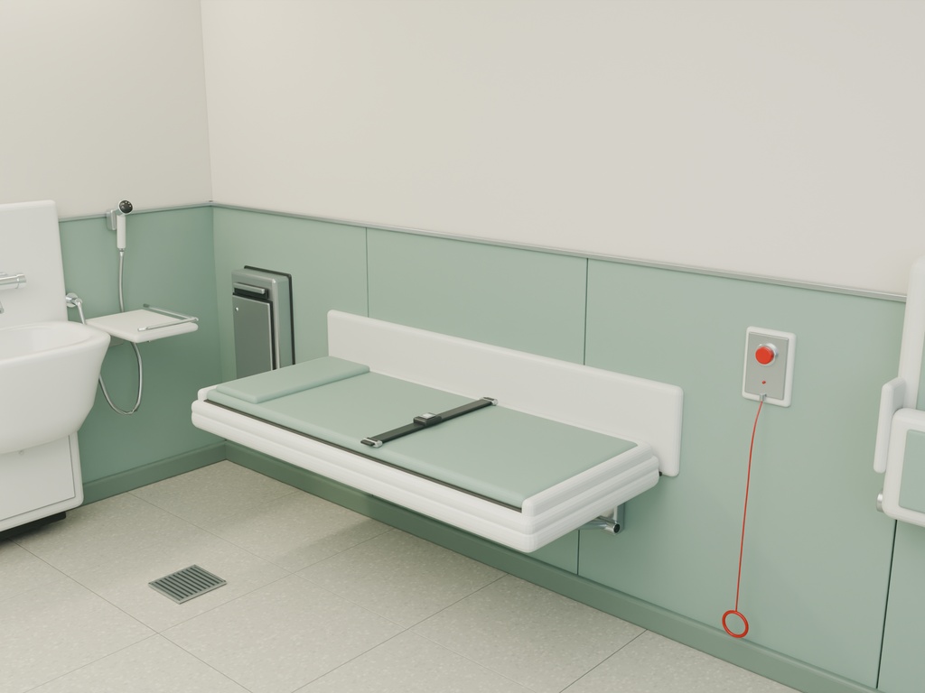 3D背景素材 多目的(バリアフリー)トイレ FBX blender