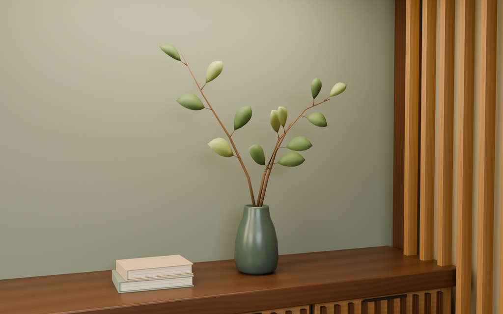 【期間限定価格】3D和風のリビングルーム 高品質blenderFBX背景素材 和室