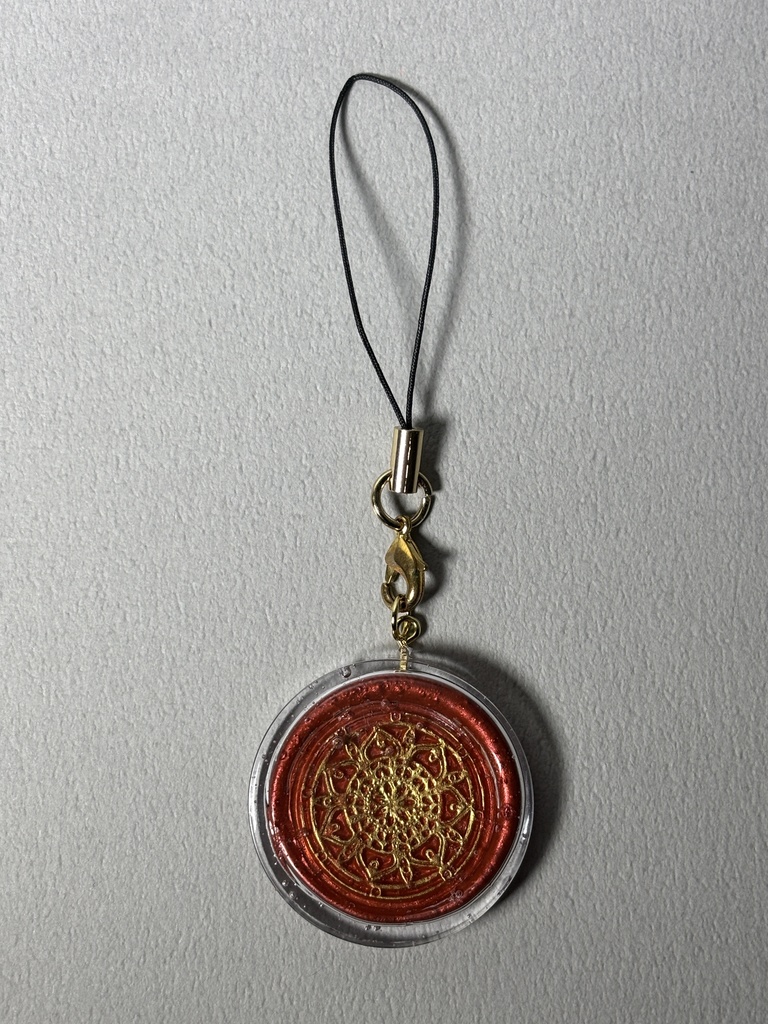 花紋の封緘 レジンストラップ