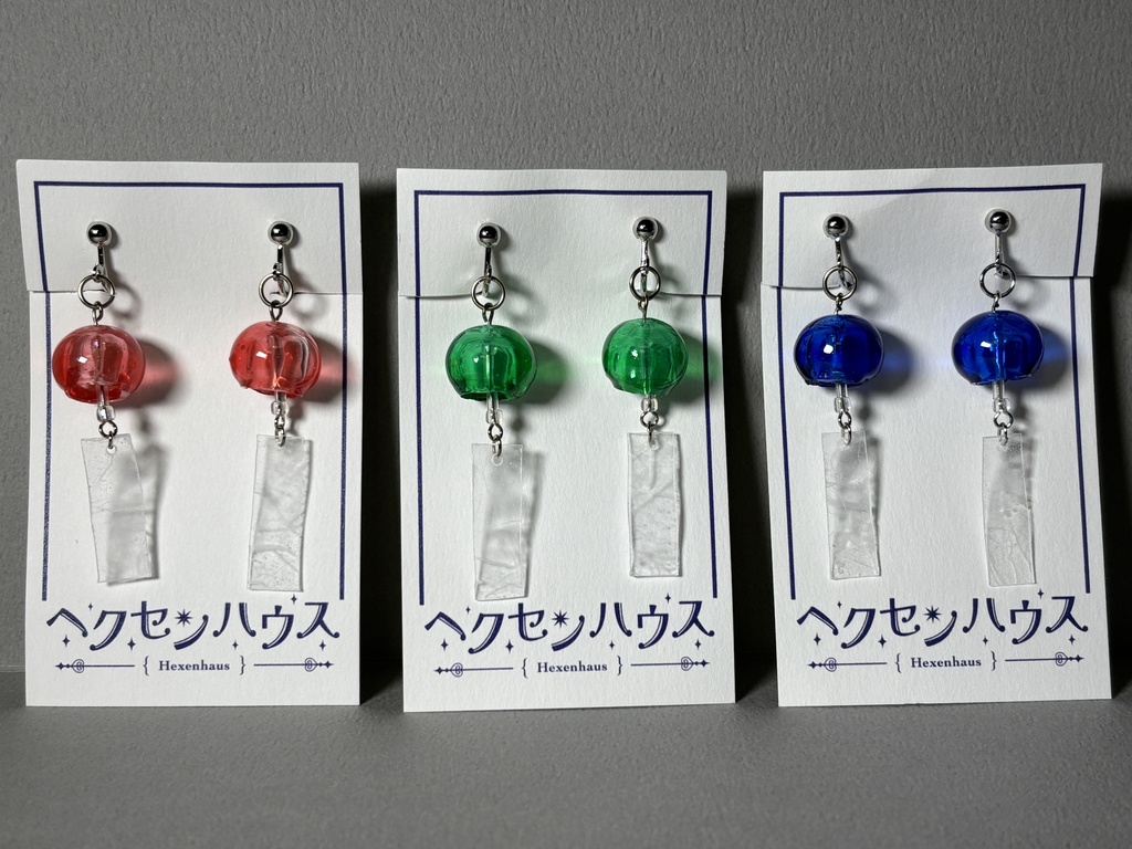 耳元に吹く風 レジンイヤリング