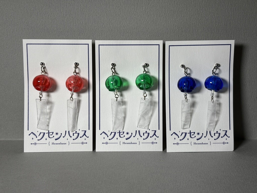 耳元に吹く風 レジンピアス
