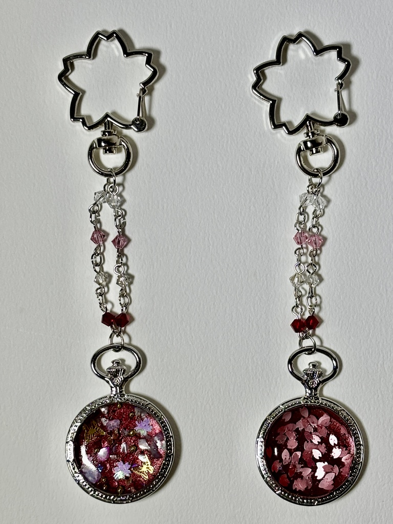 キーホルダー 冥桜時計 〜花弁(はなびら)〜