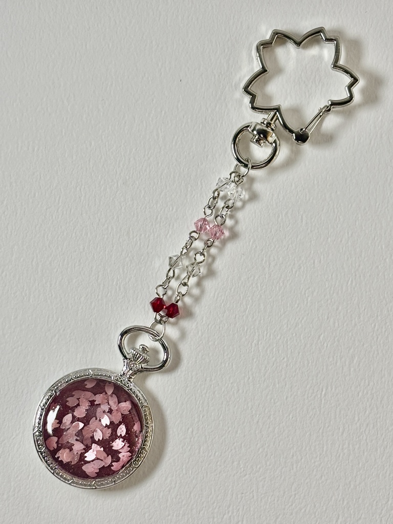 キーホルダー 冥桜時計 〜花弁(はなびら)〜