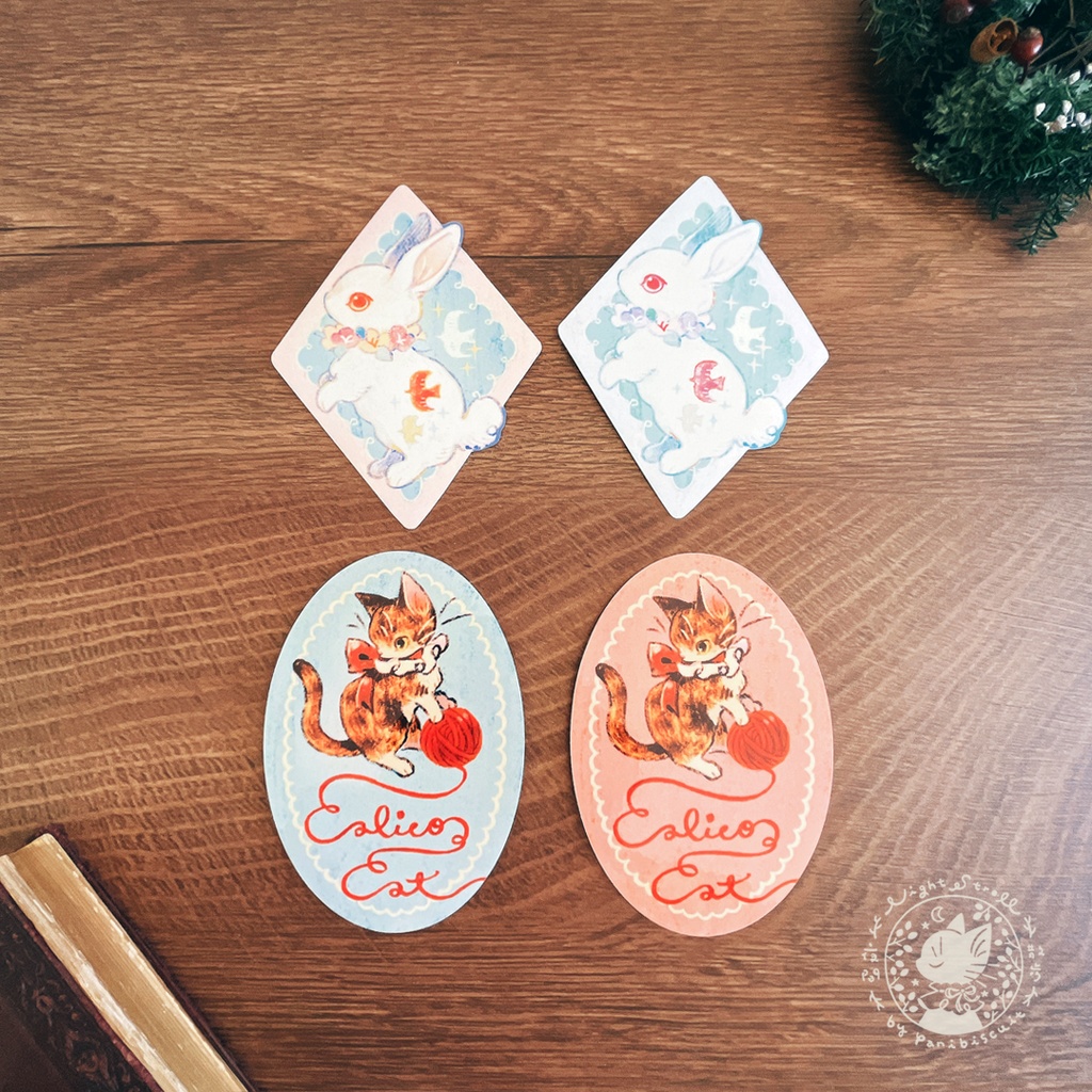 【 sticker sets 】三毛猫╱うさぎ