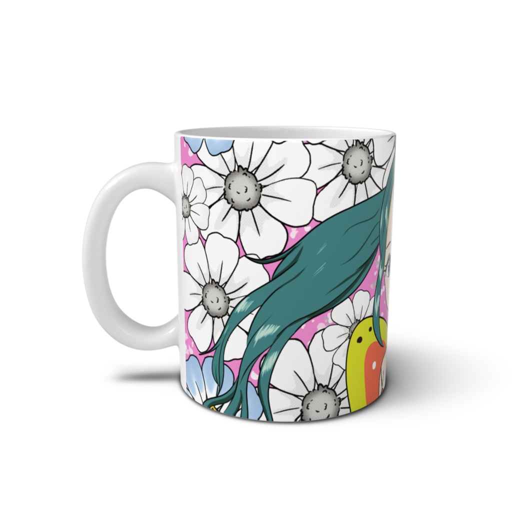 妖精と花のマグカップ
