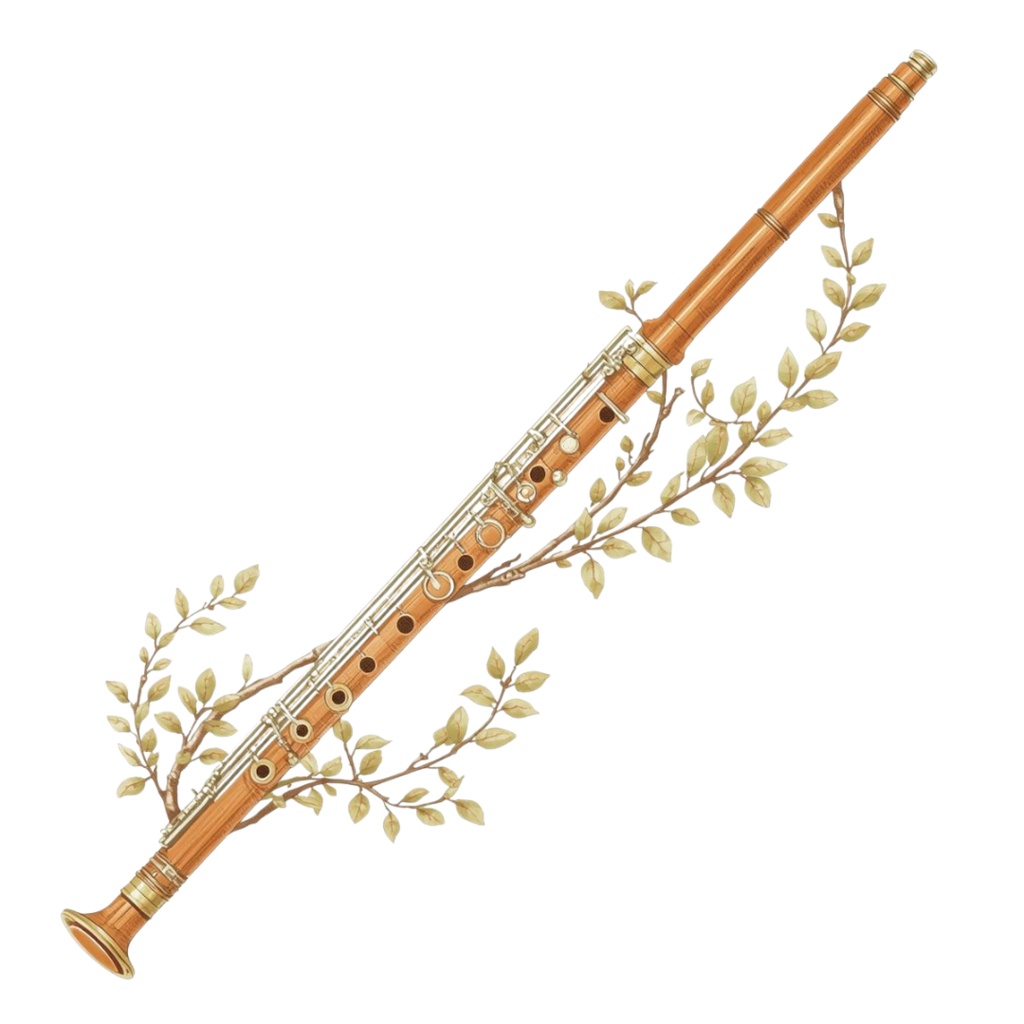 クラシック音楽の水彩クリップアート|15点セット(PNG形式・背景透過) — アースカラーで描く、静かで上品なアンティーク楽器コレクション —