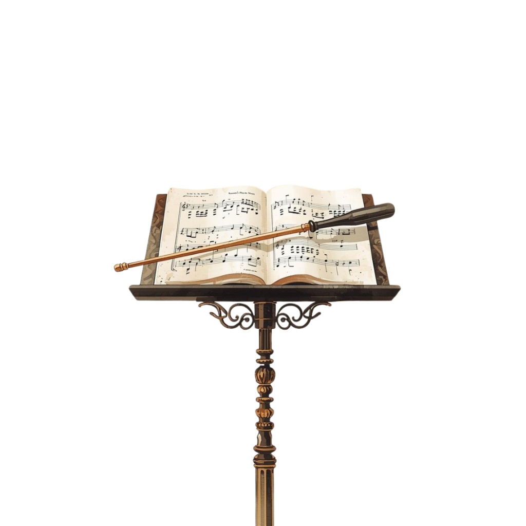 クラシック音楽の水彩クリップアート|15点セット(PNG形式・背景透過) — アースカラーで描く、静かで上品なアンティーク楽器コレクション —