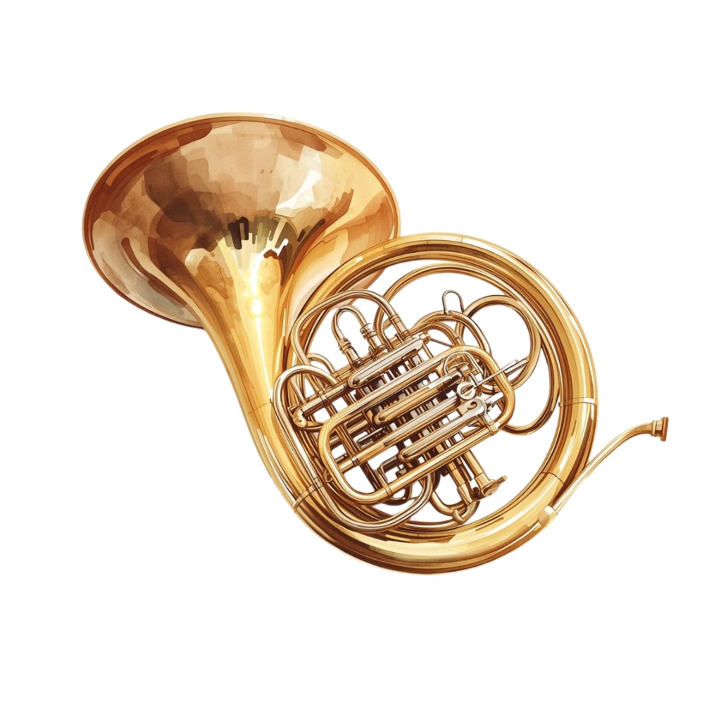 クラシック音楽の水彩クリップアート|15点セット(PNG形式・背景透過) — アースカラーで描く、静かで上品なアンティーク楽器コレクション —