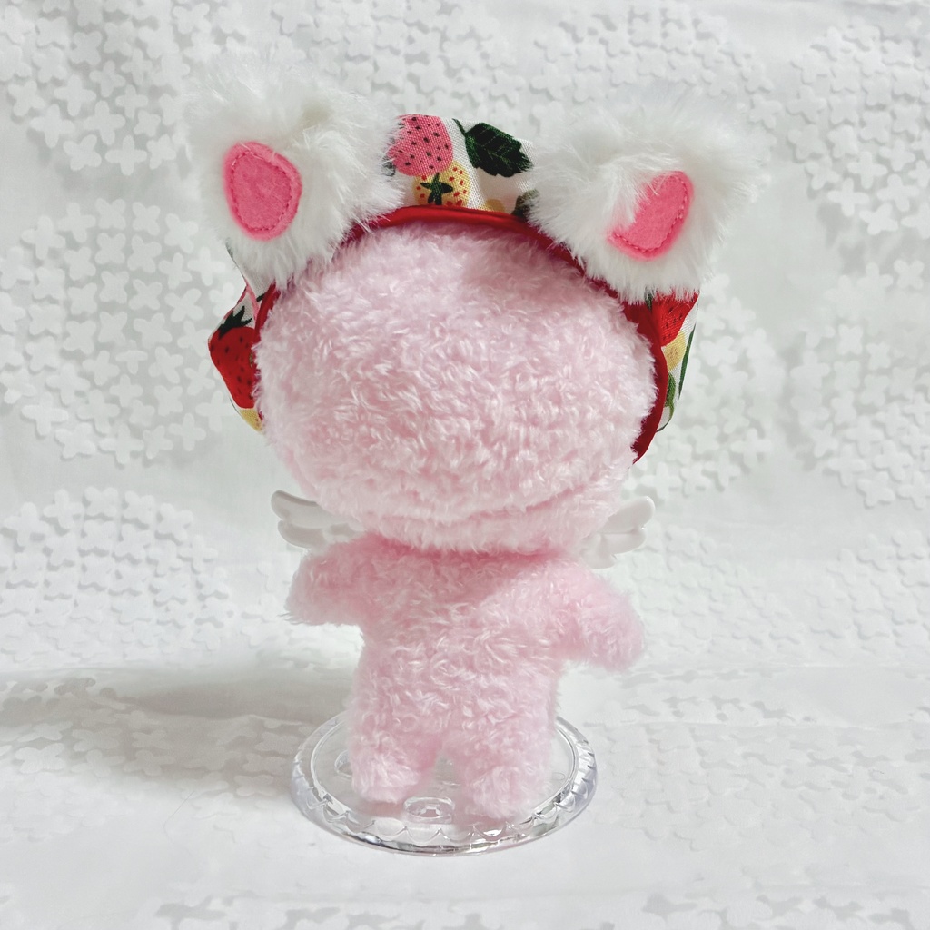 【15~16cm】バリエーション 耳付きベレー帽 いちご