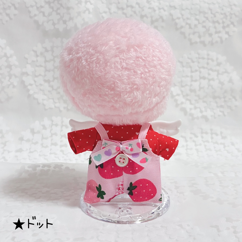 【15~16cm】バリエーション サロペット&シャツ ベレー帽 いちごちゃん
