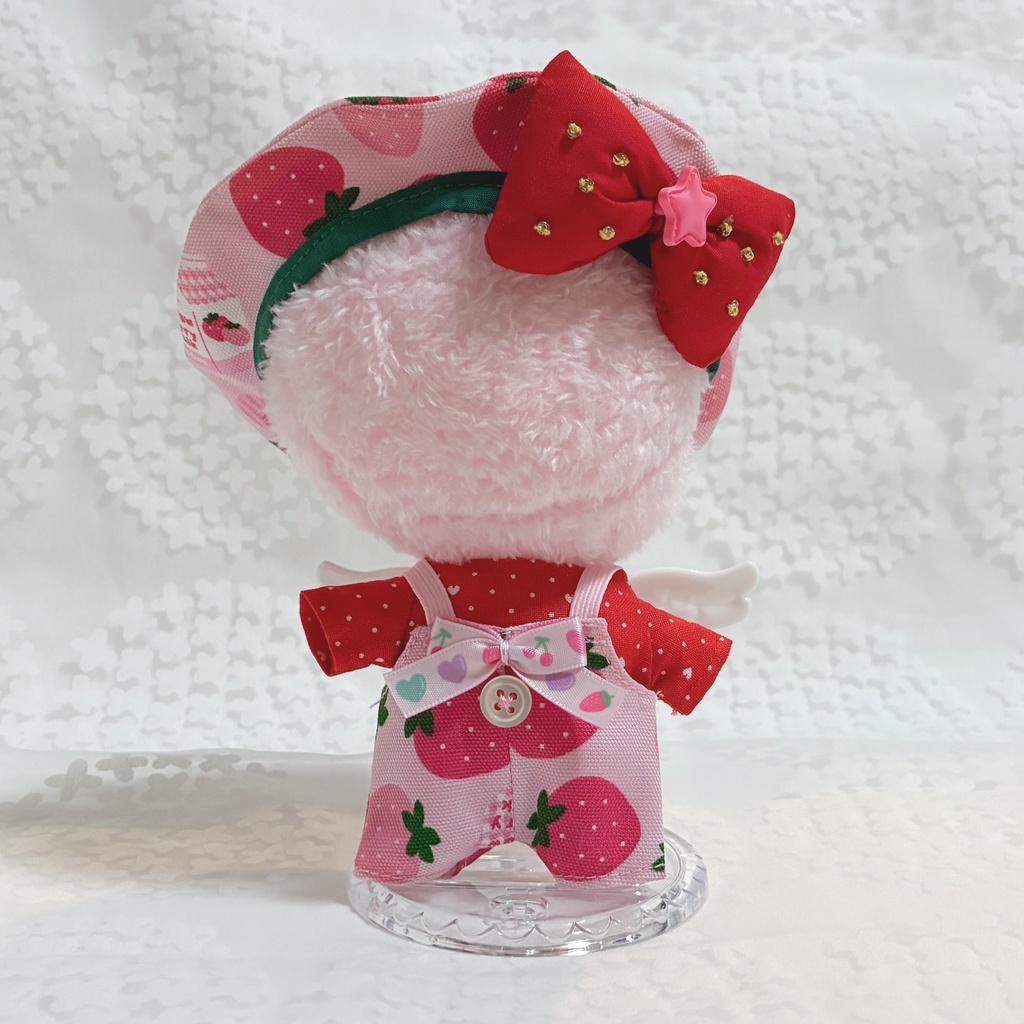 【15~16cm】バリエーション サロペット&シャツ ベレー帽 いちごちゃん