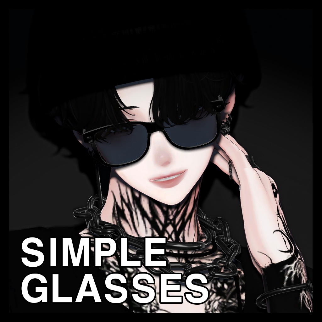 【無料/Free】 シンプルめがね / Simple Glasses