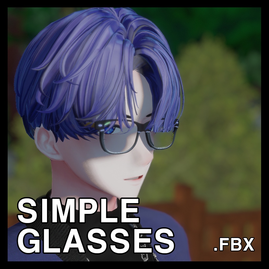 【無料/Free】 シンプルめがね / Simple Glasses