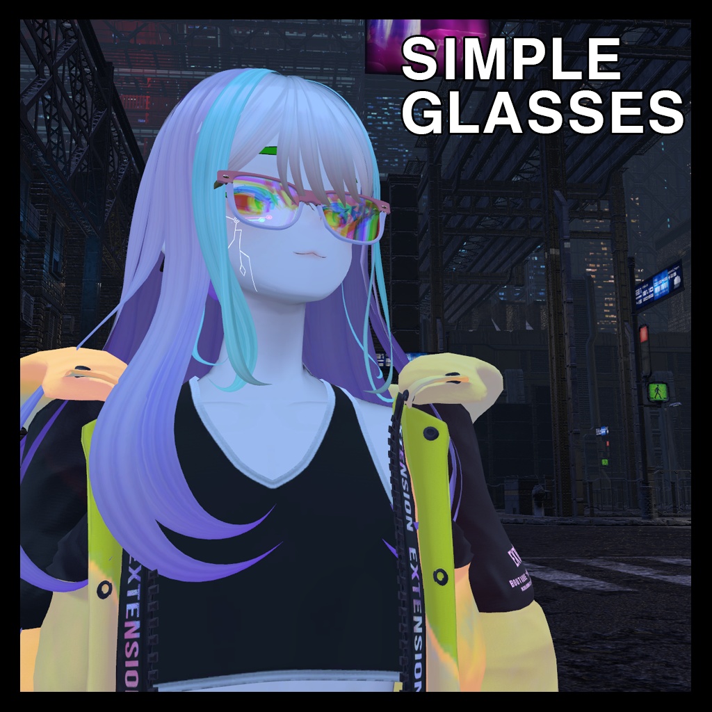 【無料/Free】 シンプルめがね / Simple Glasses
