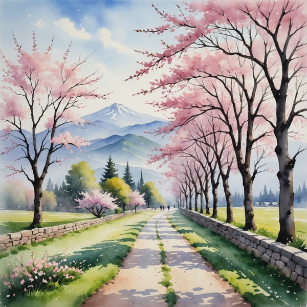 【Midjourney対応】水彩風景プロンプト集淡い色彩で紡ぐ、心が落ち着く風景たち|日本語解説付き・即使える