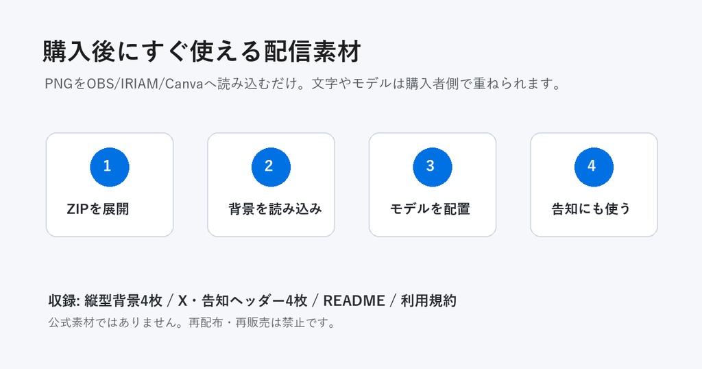 VTuber・配信者向け 縦型配信背景素材セット Neon Rooms 4 Themes