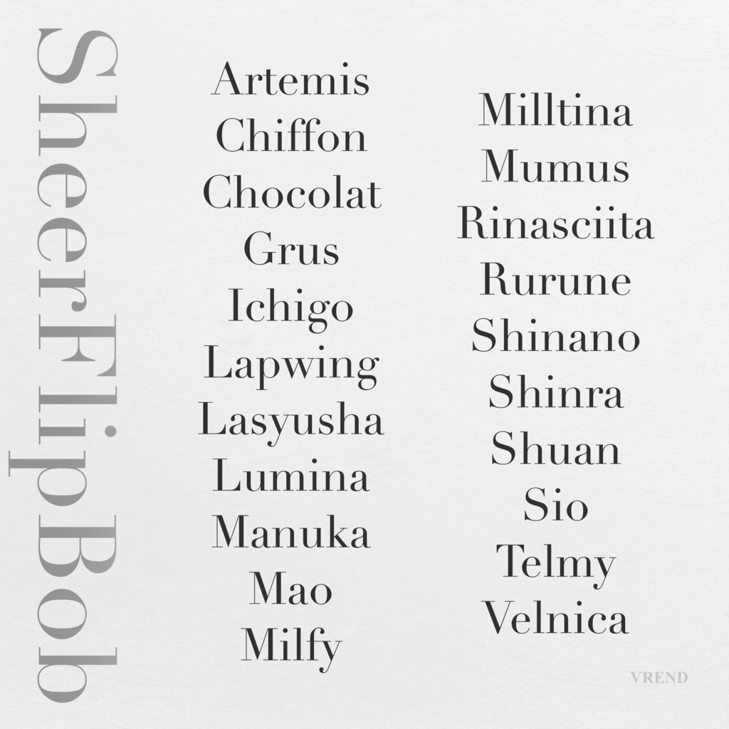 SheerFlipBob【21アバター対応】