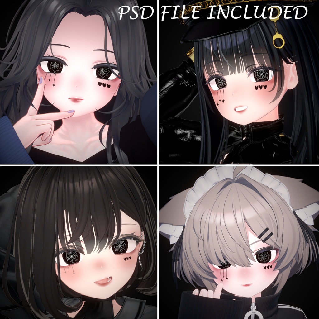 【4アバター対応】Eye+Makeup Texture-Web