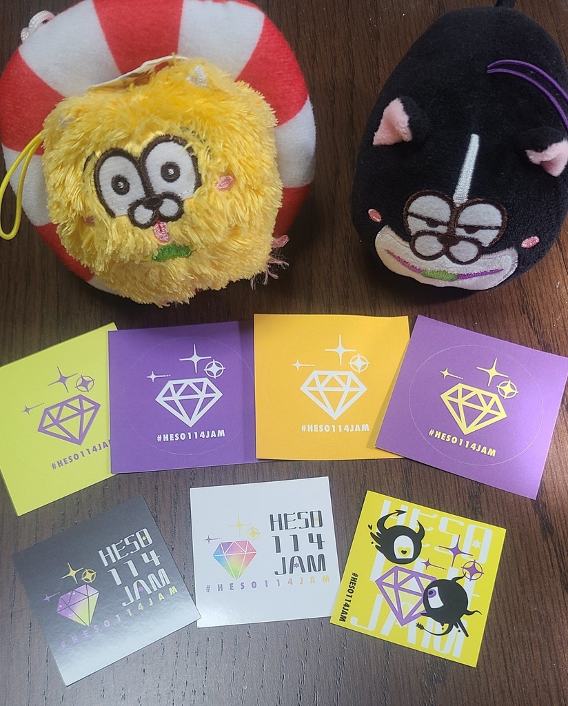 へそ114JAMステッカー&クリアファイル