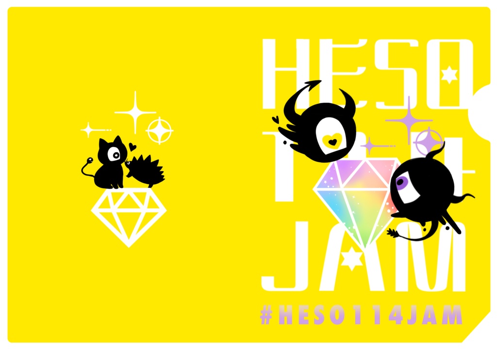 へそ114JAMステッカー&クリアファイル