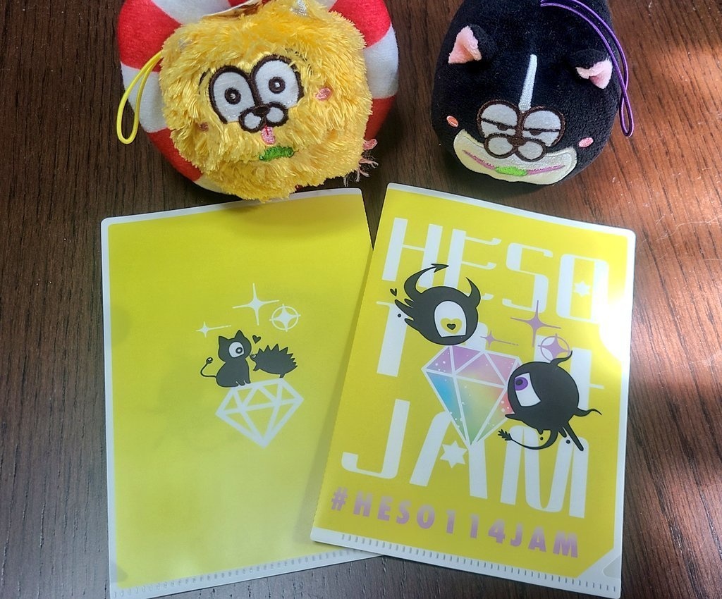 へそ114JAMステッカー&クリアファイル