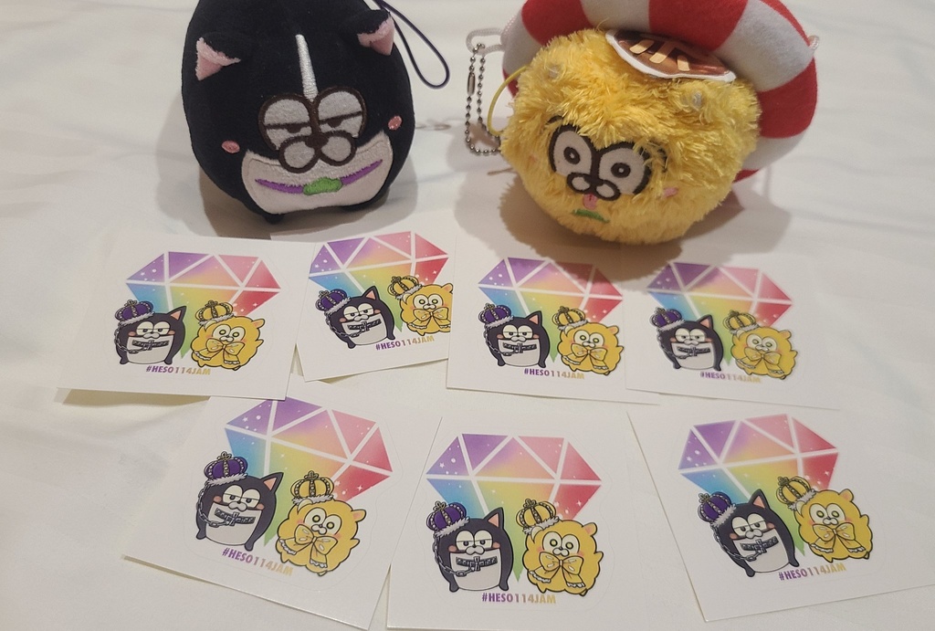 へそ114JAMステッカー&クリアファイル