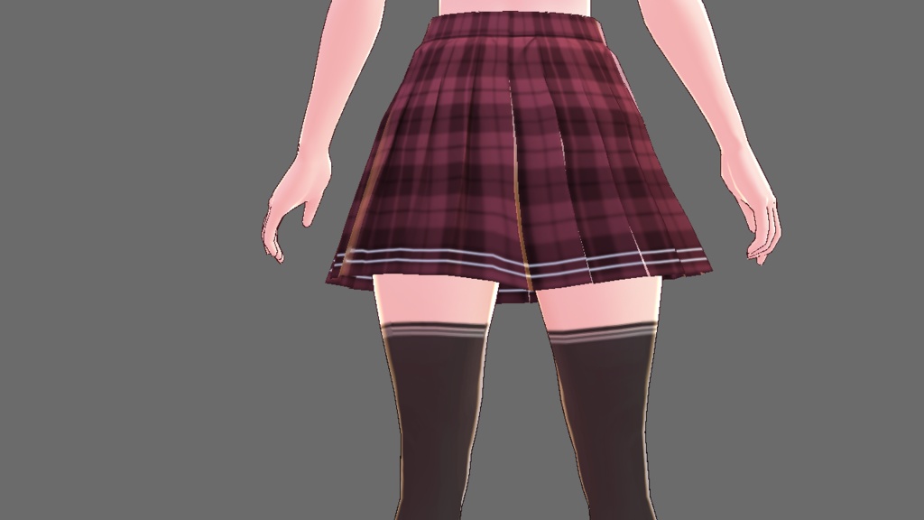 VRoid】赤チェック柄ミニスカート・Red Plaid Mini Skirt - Fuyoumei