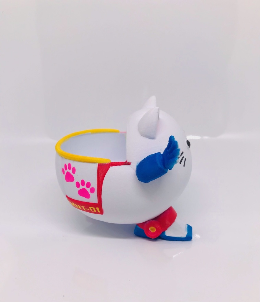 Miniニャポリタンク 01(ガチャを乗せて遊べる!・3Dプリントフィギュア)