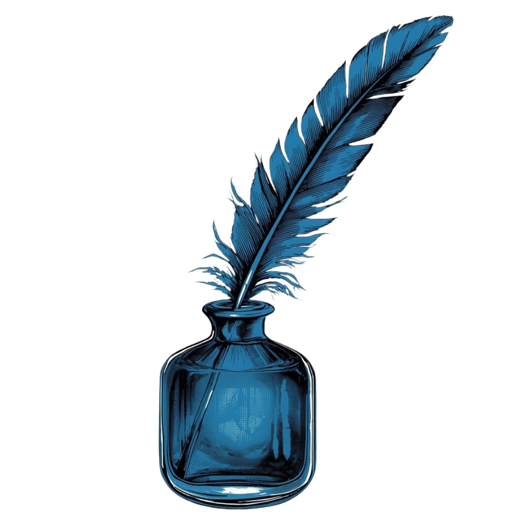 青のアンティーク小物クリップアート【全10種類/PNG】