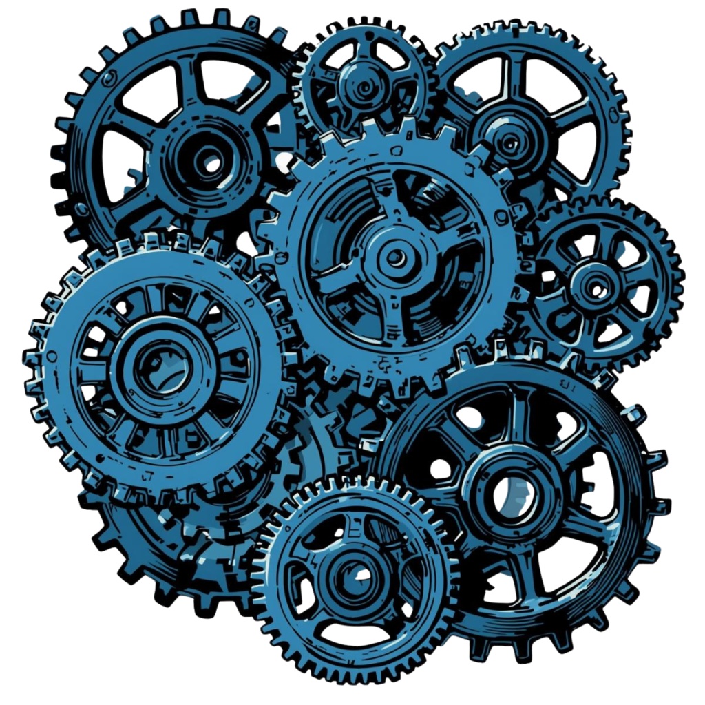 青のアンティーク小物クリップアート【全10種類/PNG】