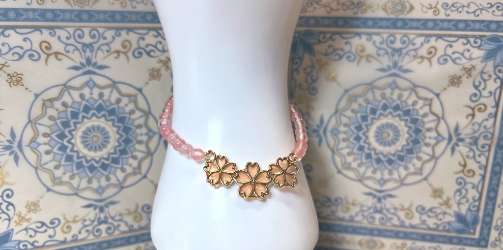 【ﾌﾞﾚｽﾚｯﾄ】モルガナイトと桜