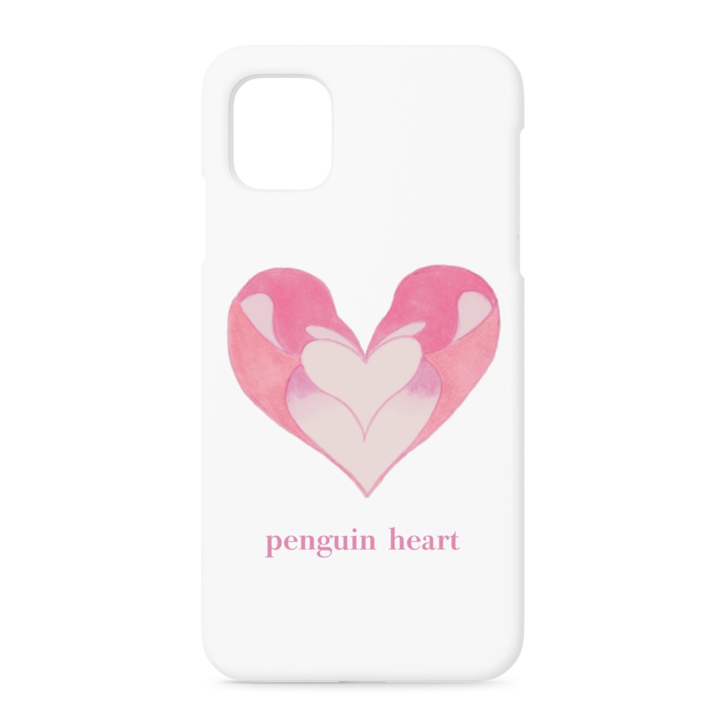iPhoneケース【ペンギンハート】