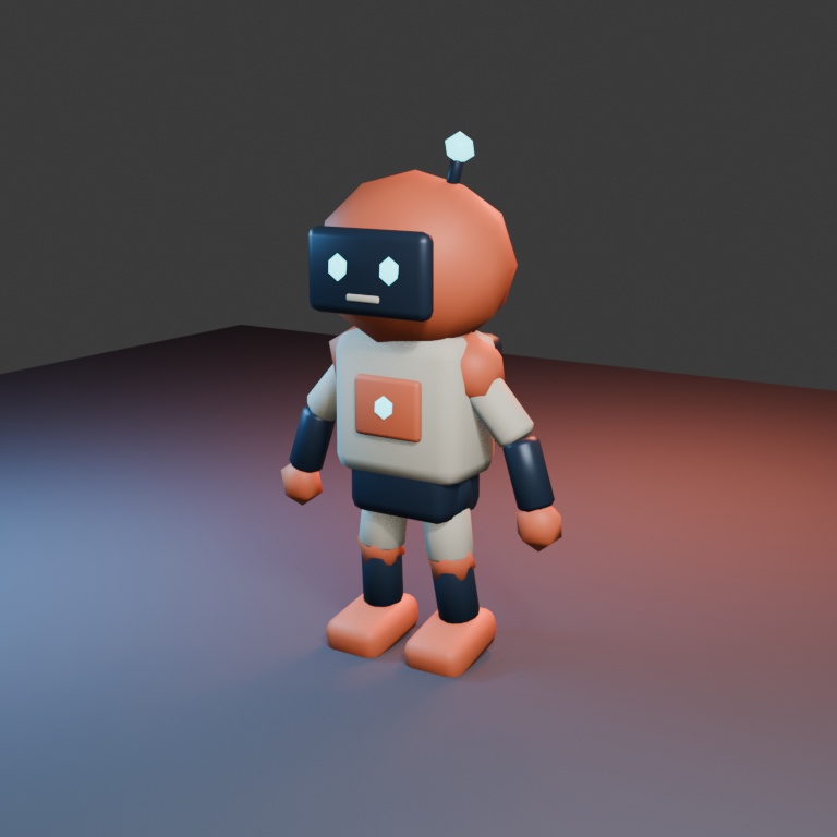 PICO SCOUT｜歩行付き低ポリ探索ロボット【GLB・Blender】