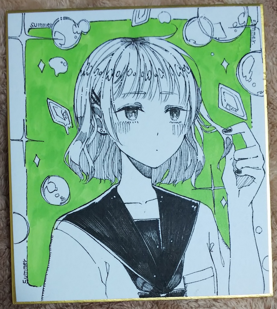 アナログ色紙(13.5×12)