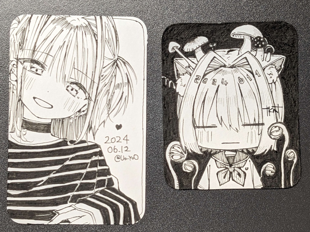 ミニイラスト2枚セット(フレームチェキサイズ)