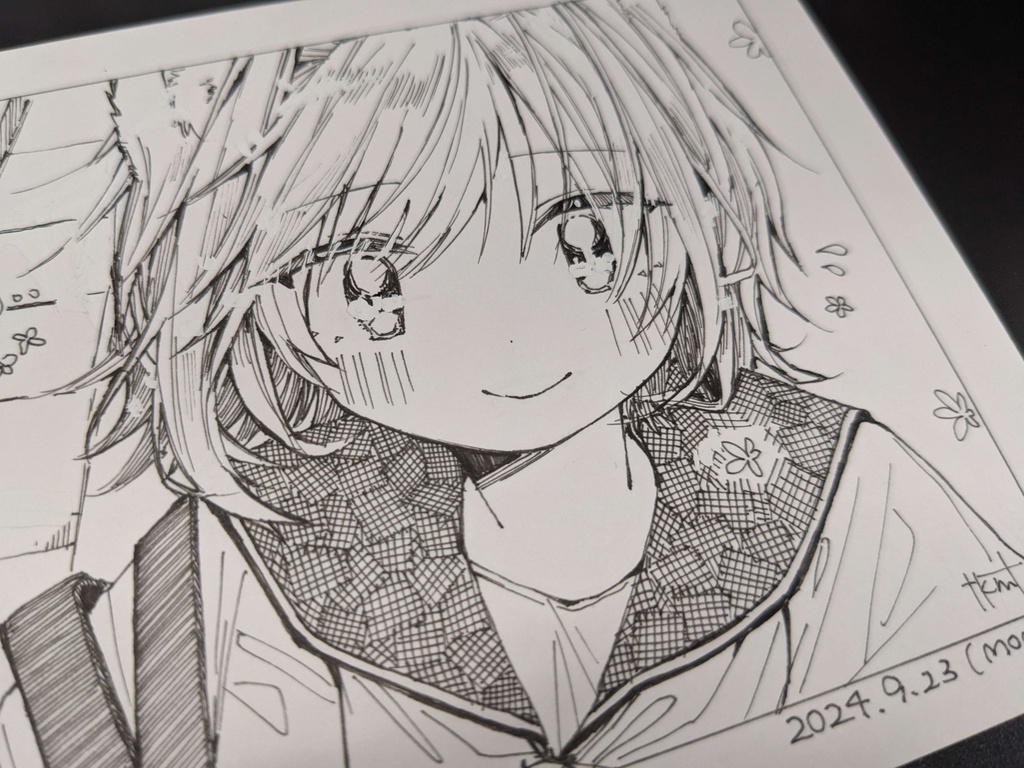 日記漫画②(はがき原画)