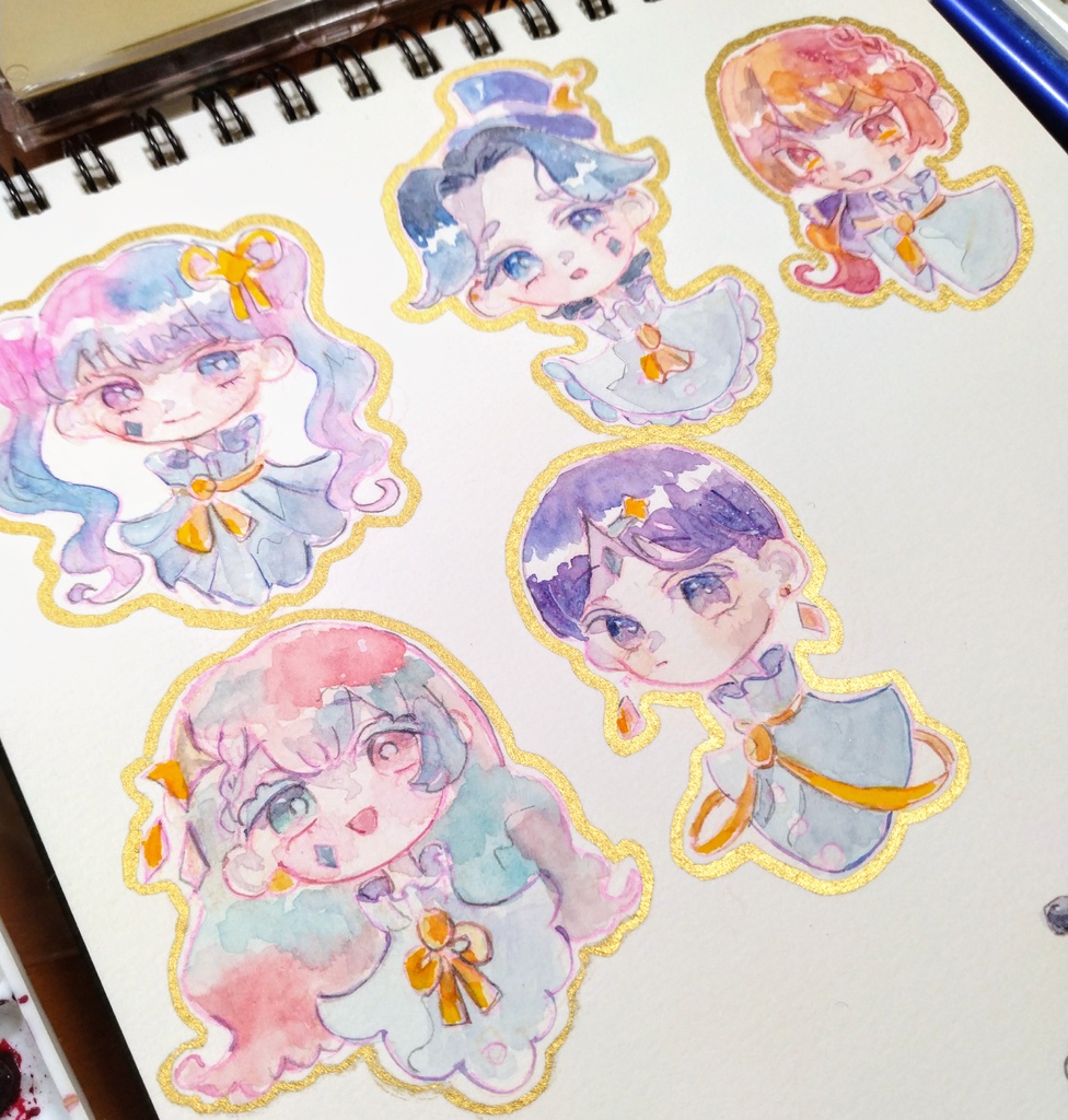 魔女達のひし形ミニ原画